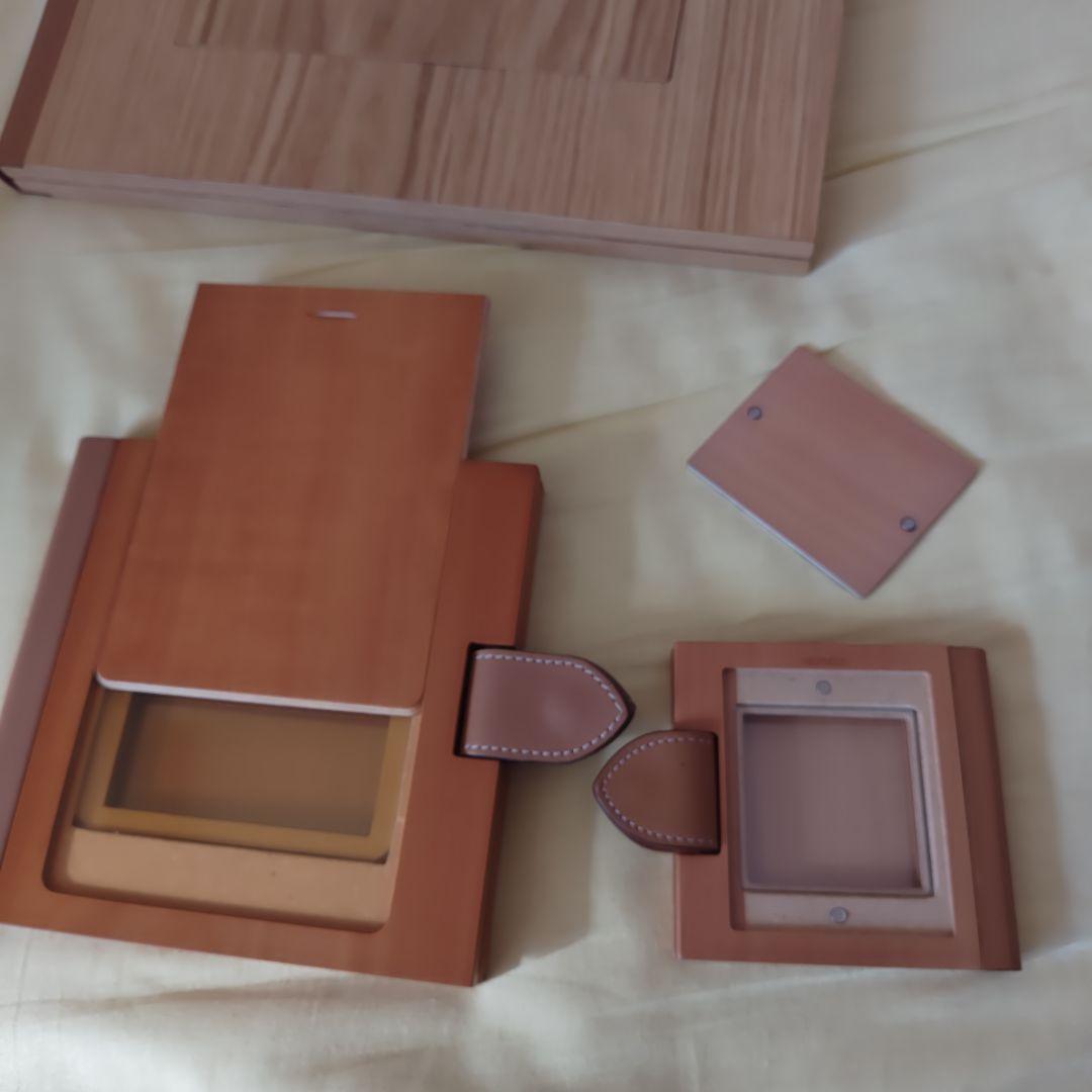 【レア・未使用】エルメス　ウッド　フォトフレーム TGM MM PM 3点セット