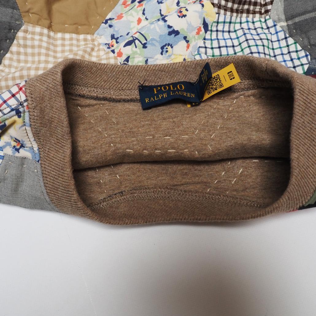 POLO RALPH LAUREN ポロベア パッチワーク キルティングスエット