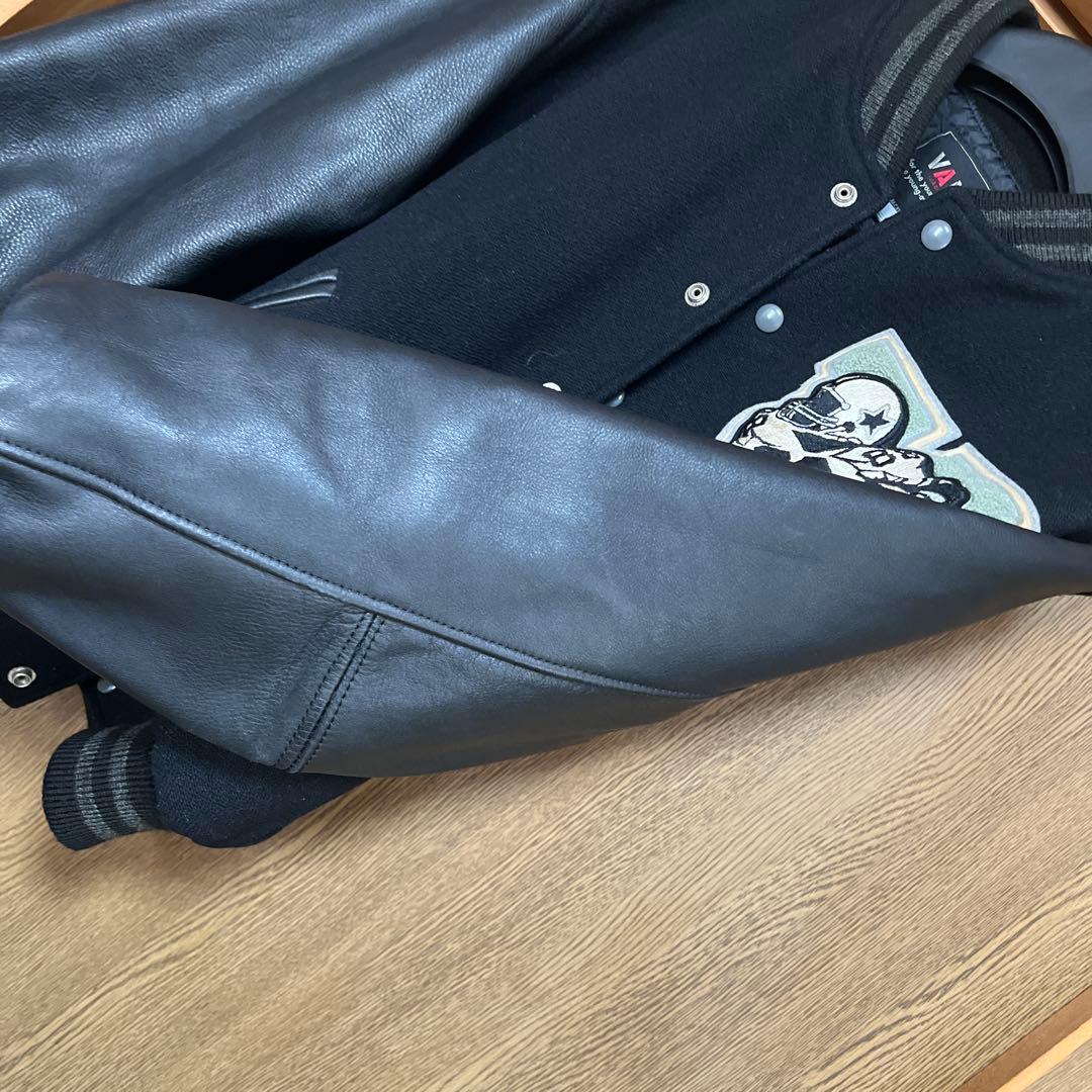VAN JAC スタジアムジャンパー　袖皮 ブラック　 Lサイズ　美品