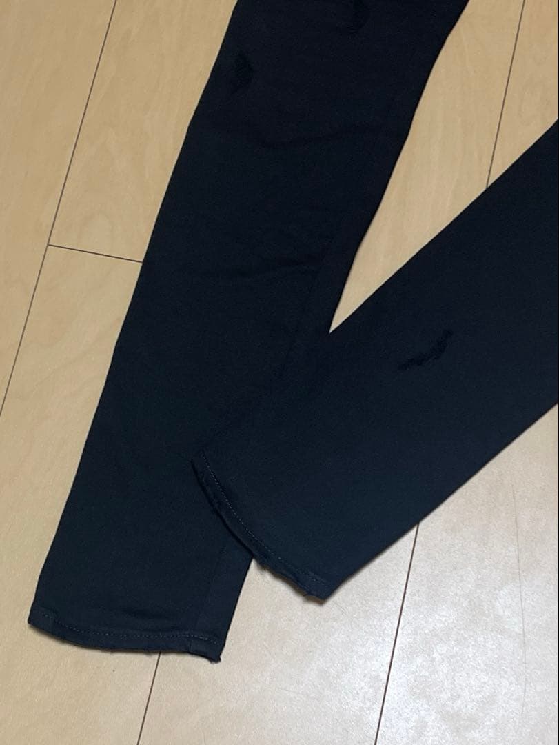 専用品 00s CIVARIZE スタッズ ダメージ ジップ スキニーデニム 黒