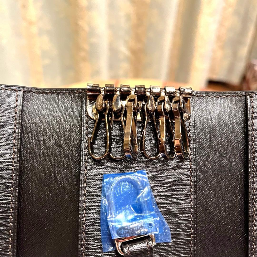 ✨新品（タグ・保証書）✨dunhill ダンヒル 6連キーケース 本革 ブラック