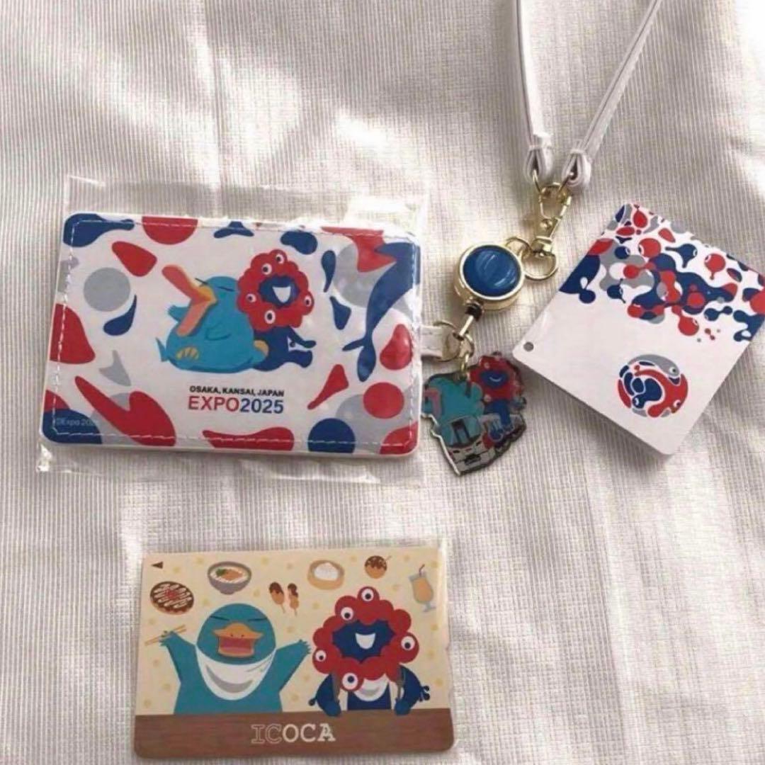 【万博会場限定】ICOCA・ミャクミャク イコちゃん 合皮パスケース セット
