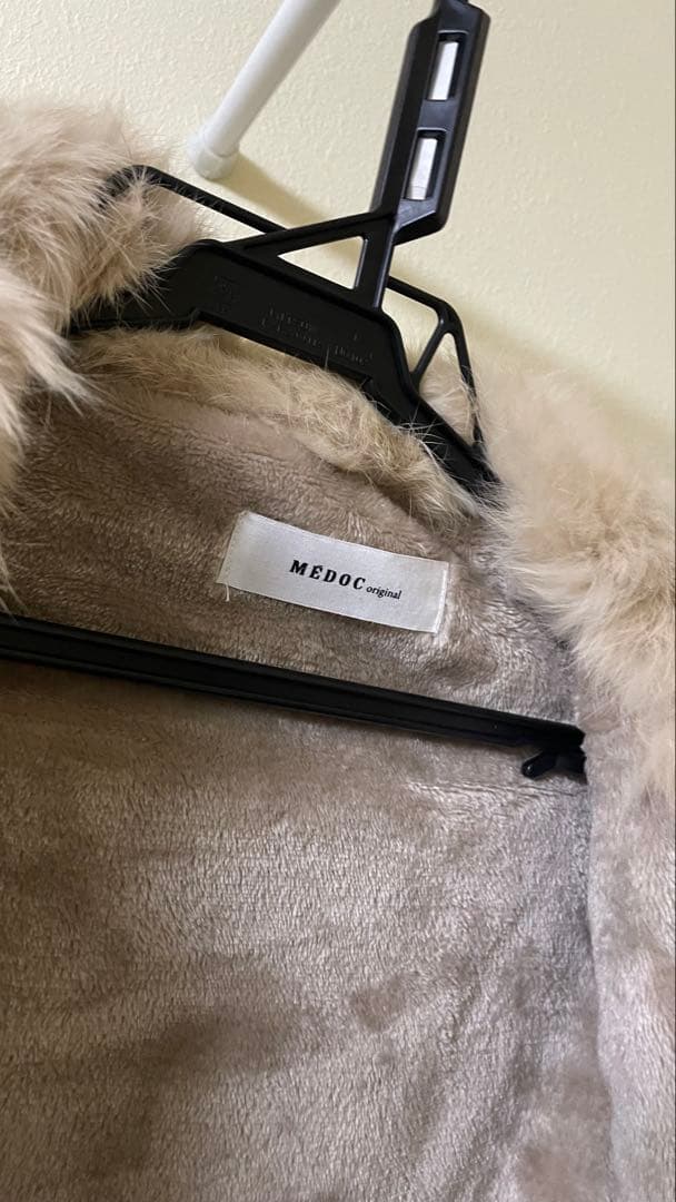 MEDOC ラビットファー フード付きコート