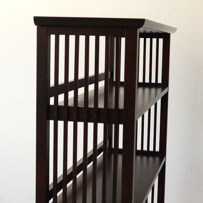 北海道民芸家具 オープンラック カバ材 3段ラック 日本製