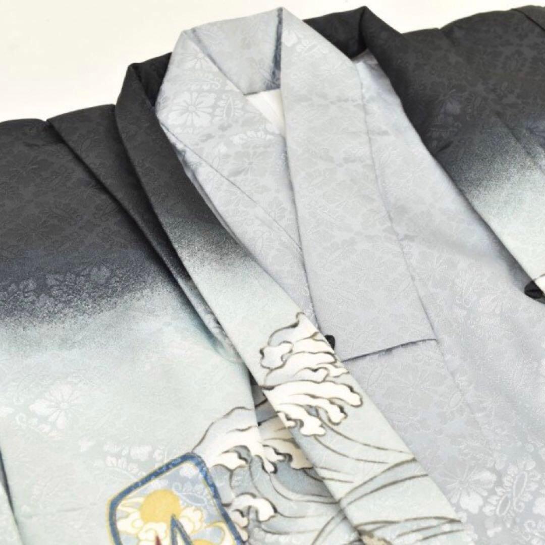 七五三 五歳‼️薄Blue×BLACK兜金彩煌びやか❤️完全フルセット‼️家から揃え無