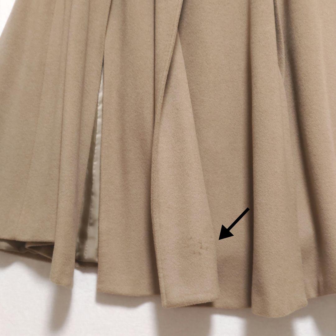 カシミヤ ウール100%／レナウン フード付き マント 着物 コート ケープ