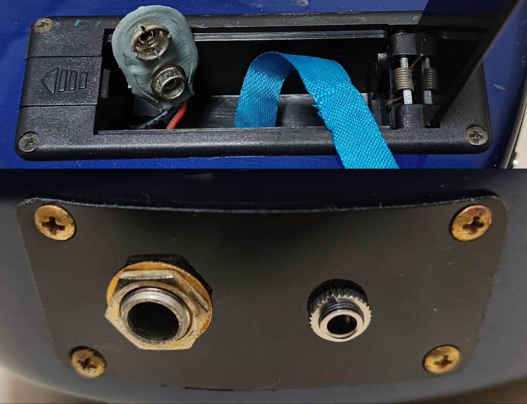 【美品】ZO-3C メタリックブルー アンプ内蔵ミニギター ヘッドフォン端子付