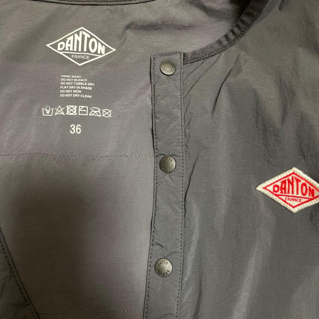 ダントン ノーカラージャケット 黒 36