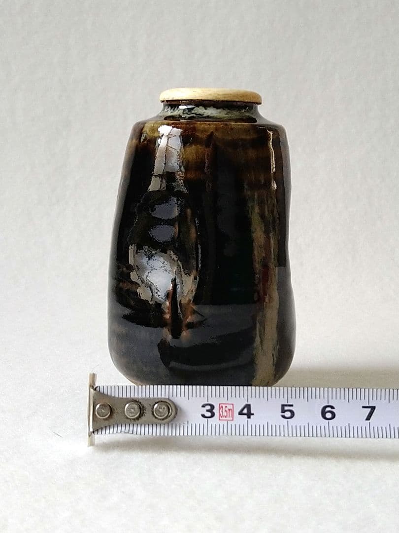 淡海ぜぜ 膳所焼 陽炎園 茶入 茶道具