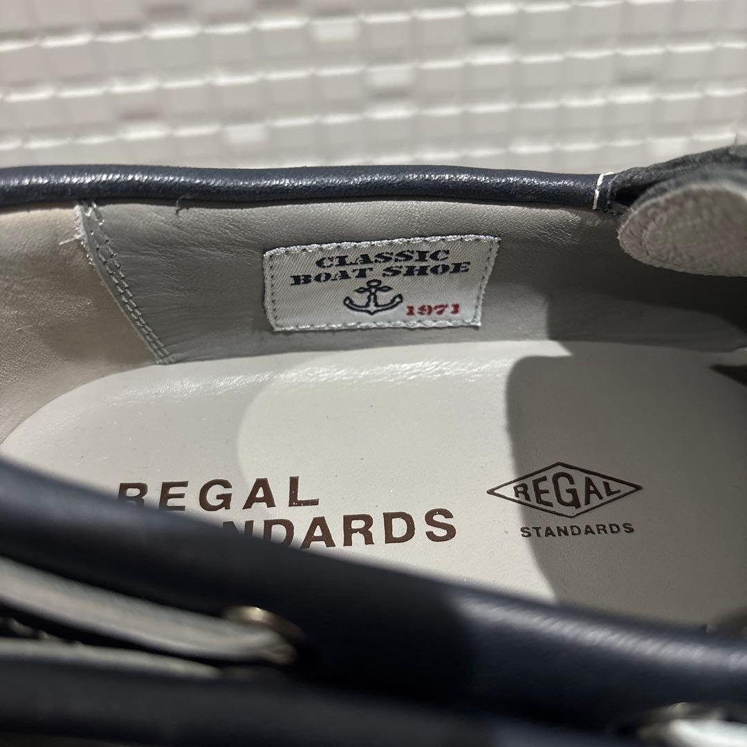 靴 REGALSTANDARDS classic boat shoes NAVY