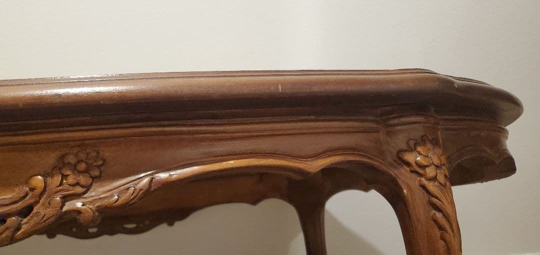 ​【イタリア製】天然石グリーンオニキス センターテーブル 猫脚 大理石