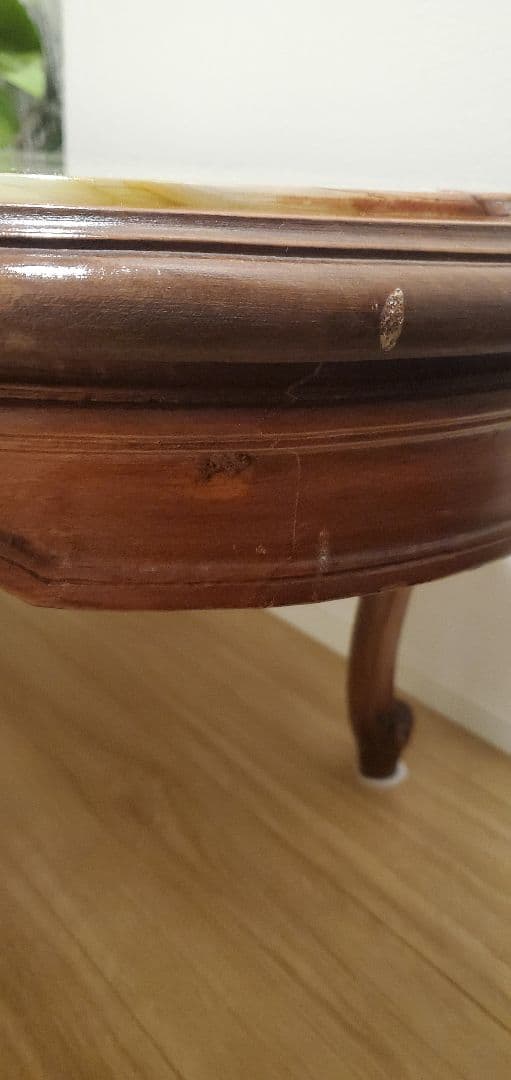 ​【イタリア製】天然石グリーンオニキス センターテーブル 猫脚 大理石