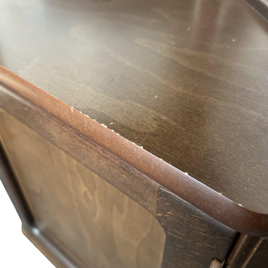 Karimoku カリモク 三角コーナータイプ 電話台 花台 収納棚 ビンテージ