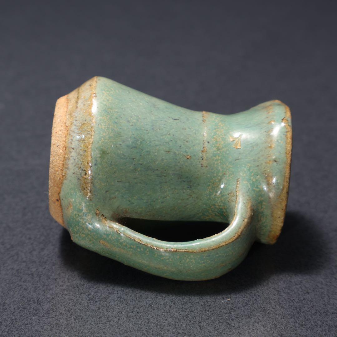 浜田庄司　青釉ミルクピッチャー　人間国宝　R1611K3