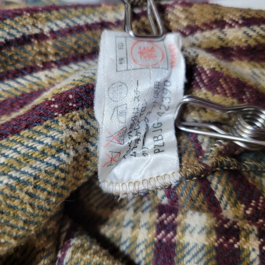 80s ES RECH レディース L相当 ネル×ベルベット