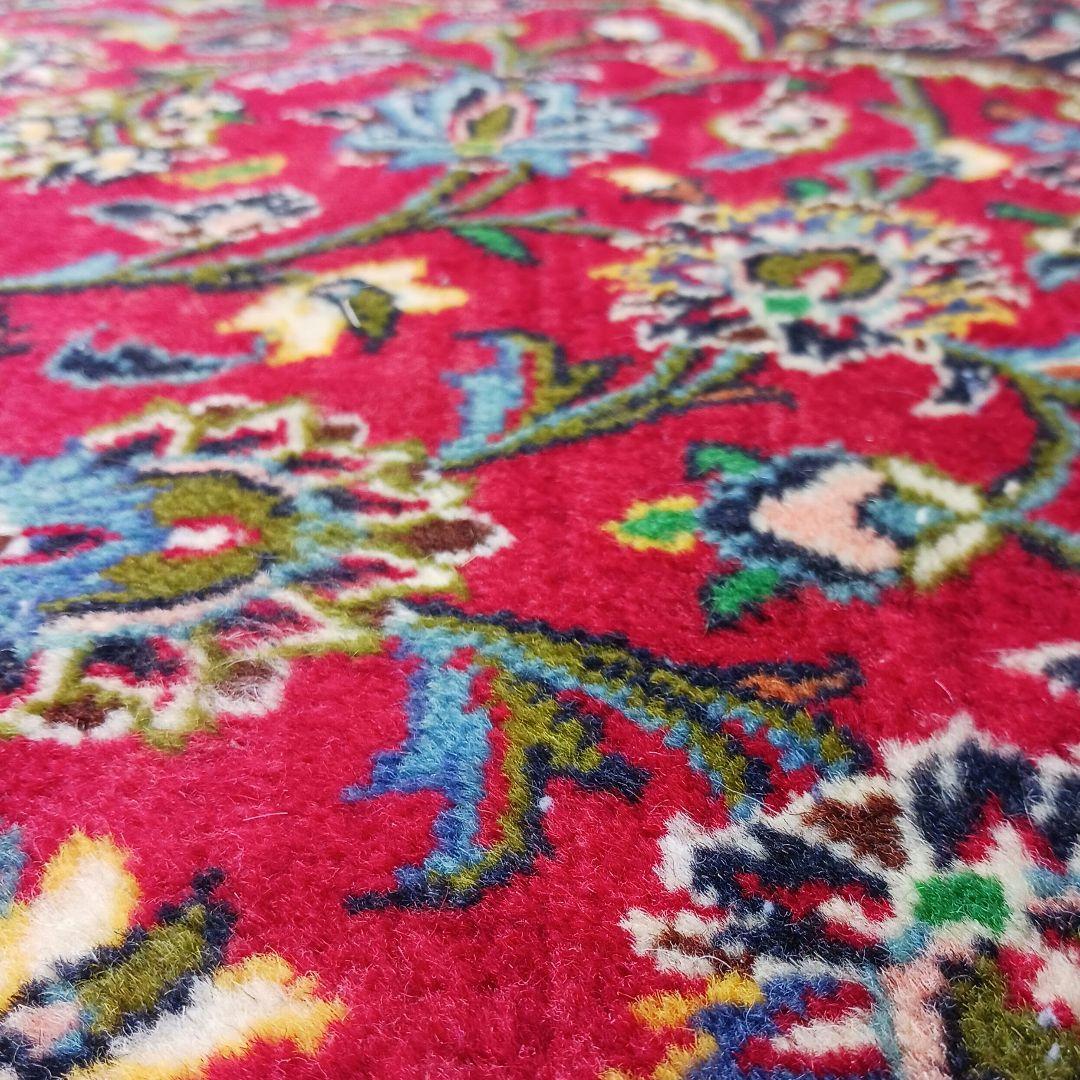 Y3053 高級ペルシャ絨毯 カシャーン産 ウール100% 手織 大判 299㎝