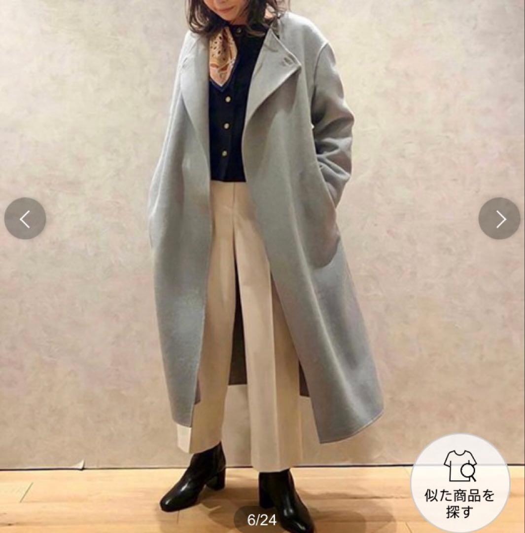 TOMORROW LANDプレミアムウールリバーノーカラーコートトゥモローランド