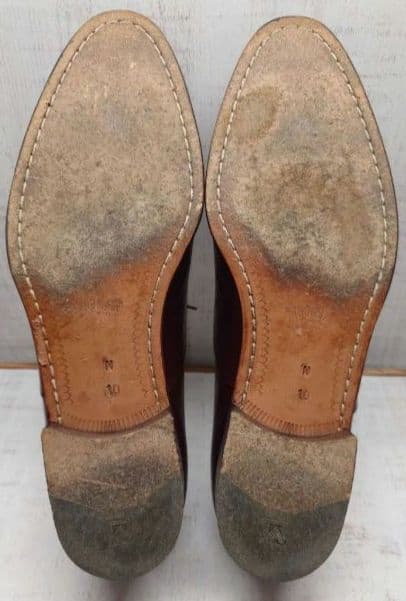 旧旧チャーチコレクター向け美品米旗艦店別注ハンドメイドプレーントゥ8バーガンディ