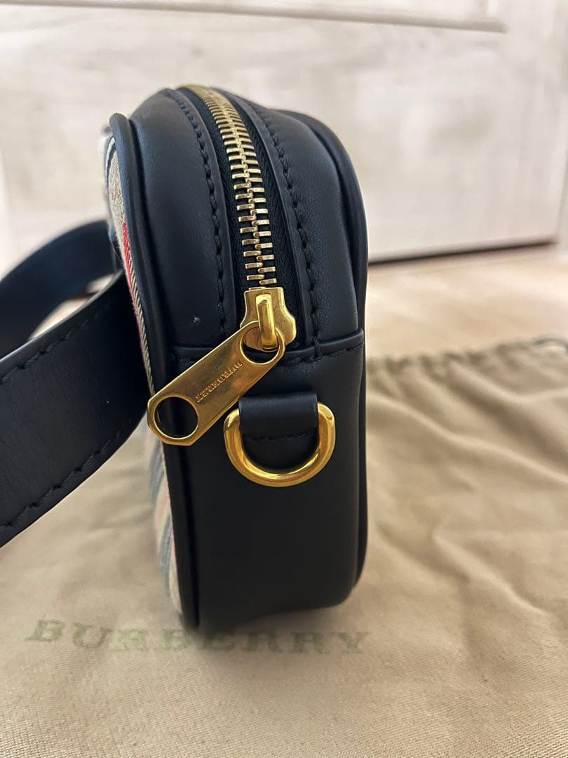 バーバリー BURBERRY ウエストバッグ ベルトポーチ ブラックマルチカラー