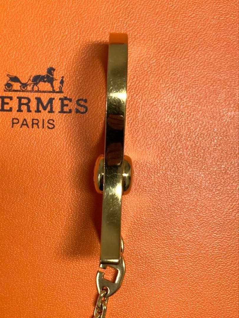 美品 HERMES エルメス フィルー グローブホルダー チャーム ゴールド