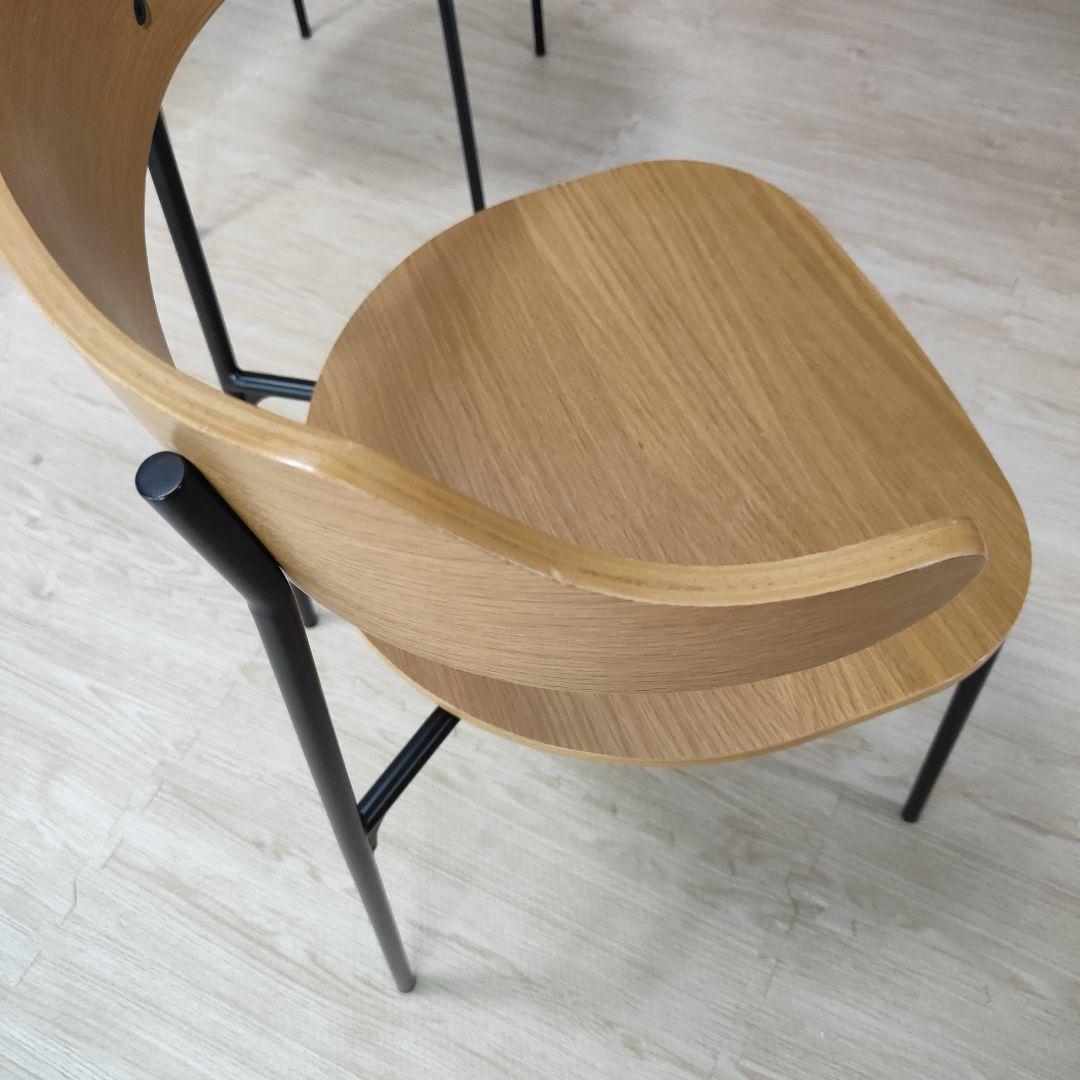 関家具 KAPELL カペルⅡ　板座 2脚セット　アイアン　ダイニングチェア