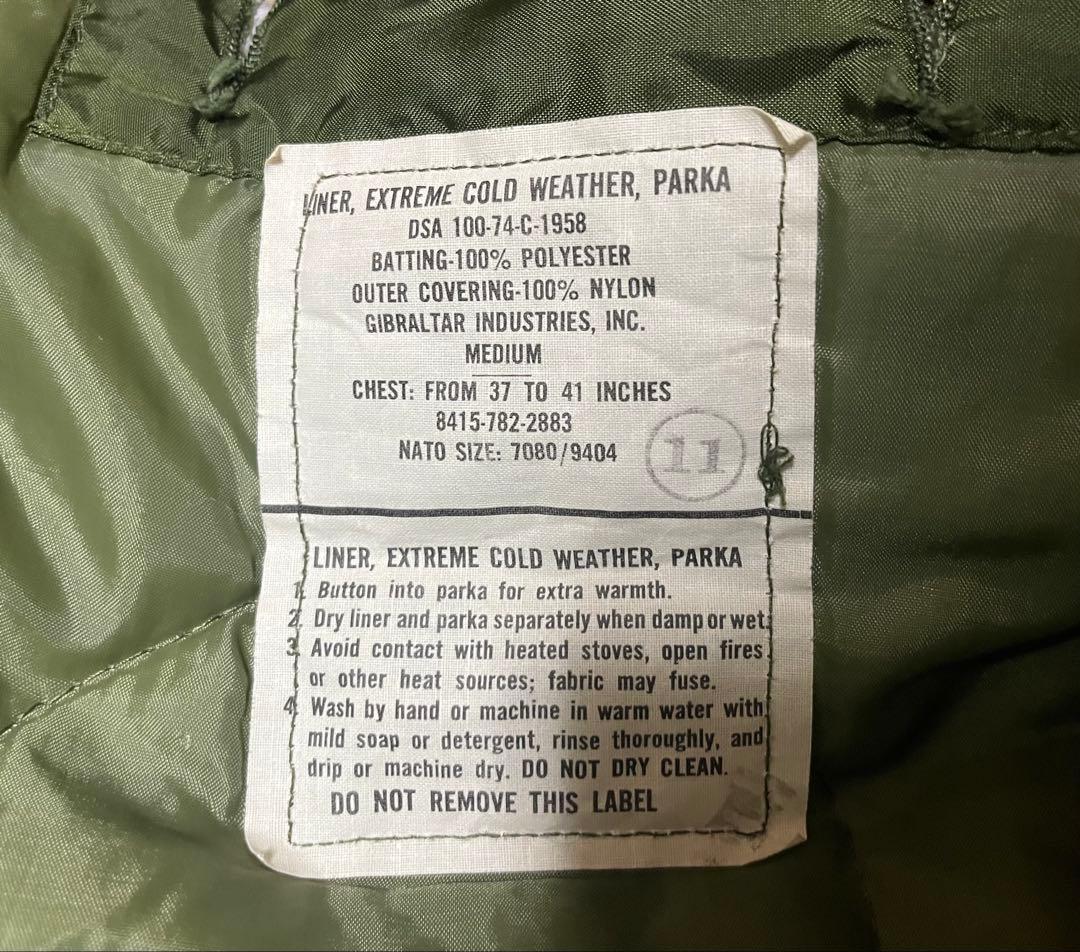 60s m65 フィッシュテール アルミジップ フルセット 最初期 ミディアム