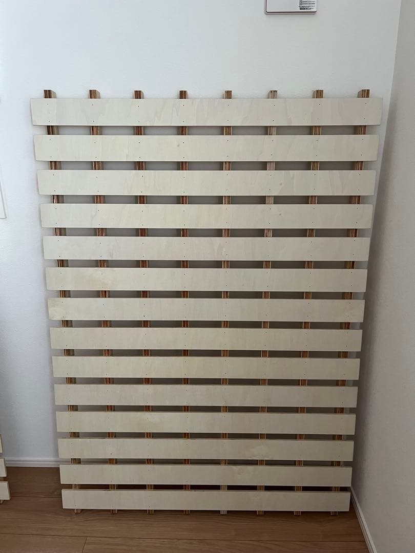 無印良品　木製ベッド　オーク材　突板　ダブル