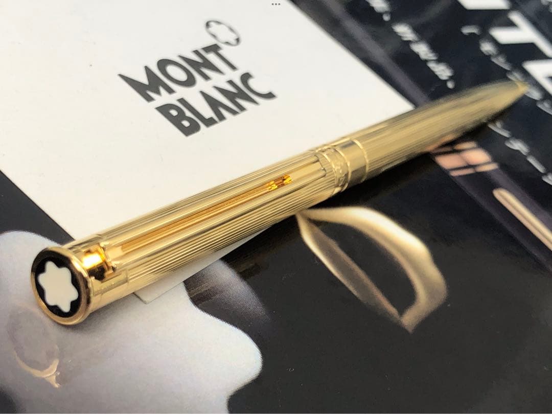 モンブラン　未使用！金運を引き寄せる黄金色！★輝く総金張り稀少なノブレス・ドゥエ