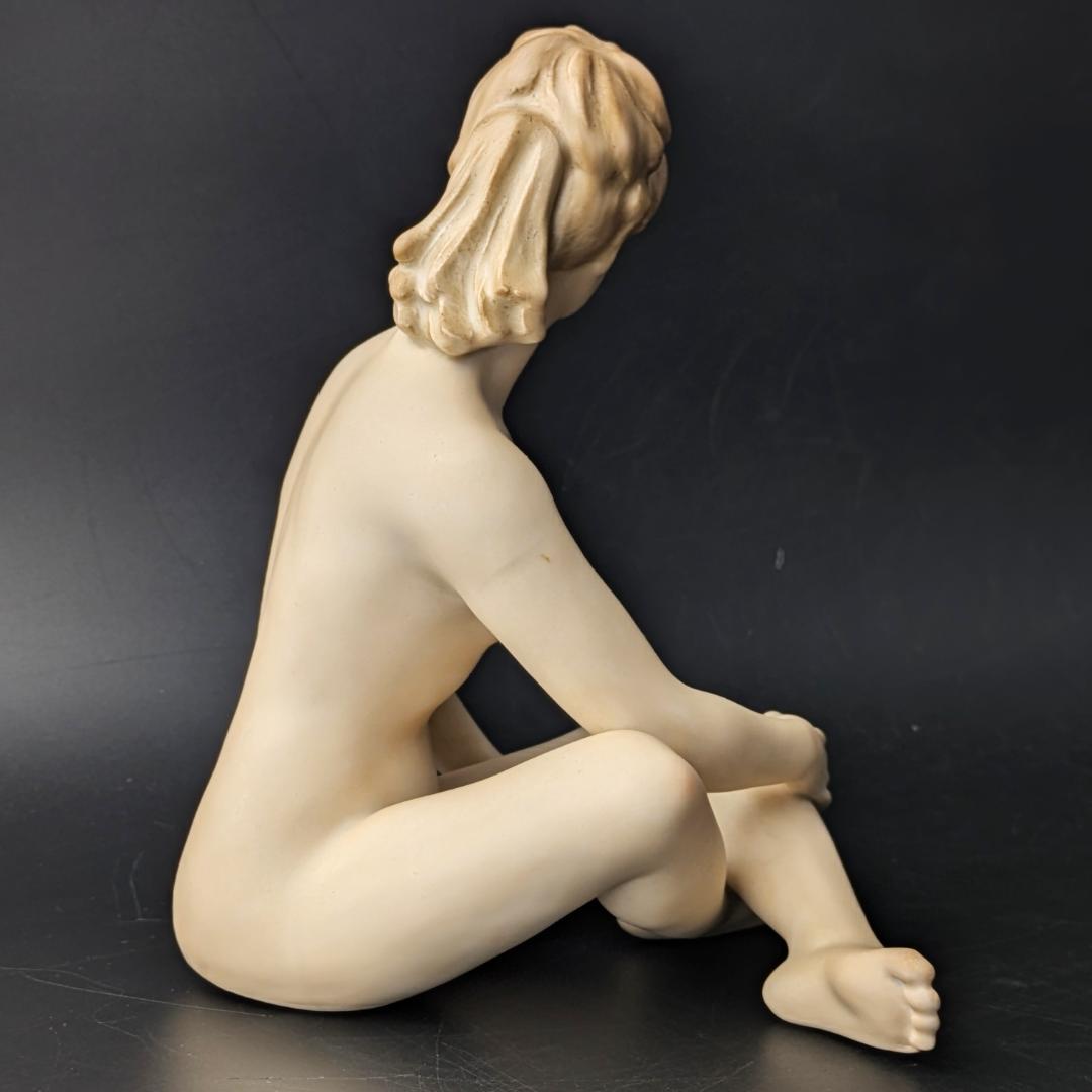 東ドイツ Wallendorf マット裸婦像 ヌード 18cm ヴィンテージ美品