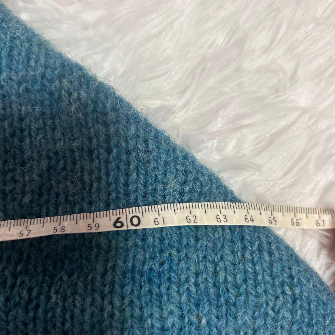 45R フォーティファイブアール シェットランドニットポンチョ 0 ブルー