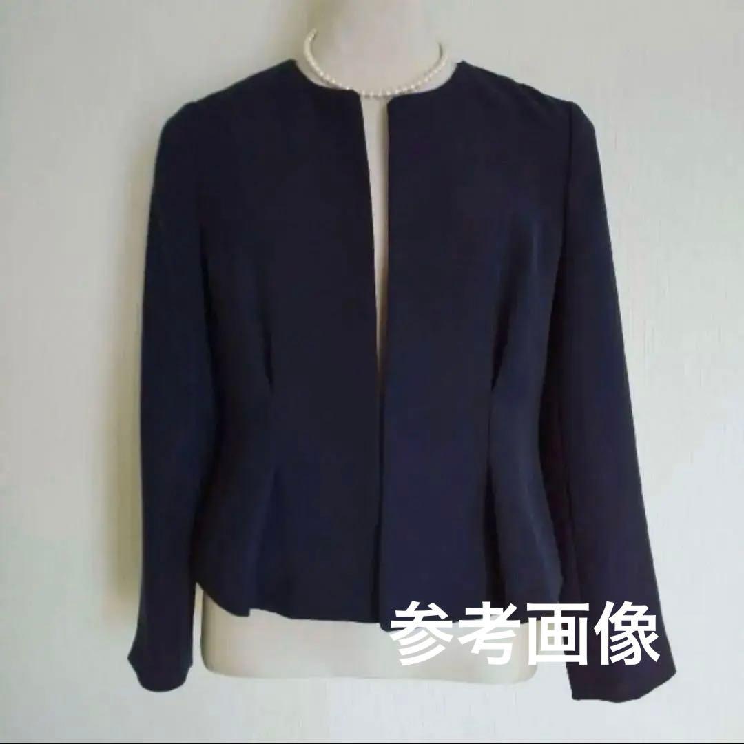 YOKOCHAN ヨーコチャン　ネイビー ノーカラージャケット 36