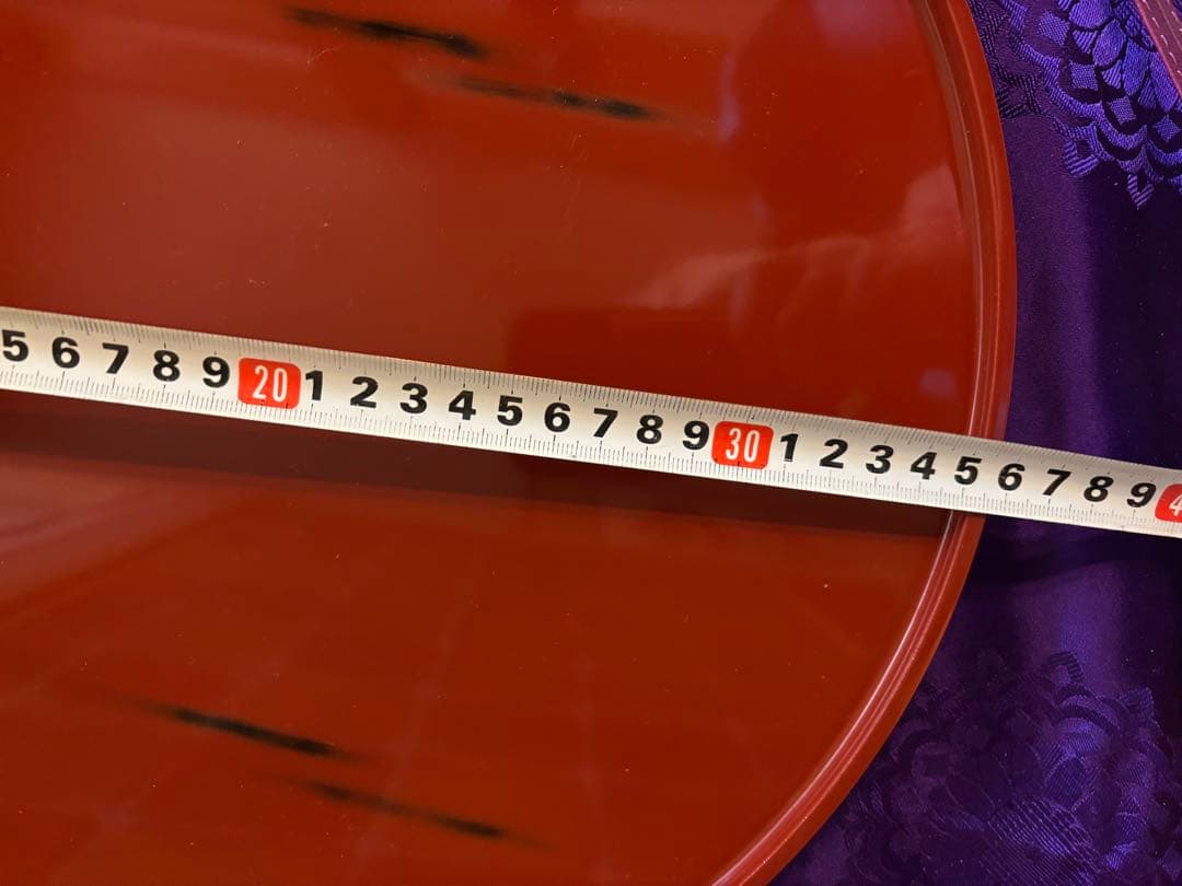 根來塗　根來の半月盆5枚