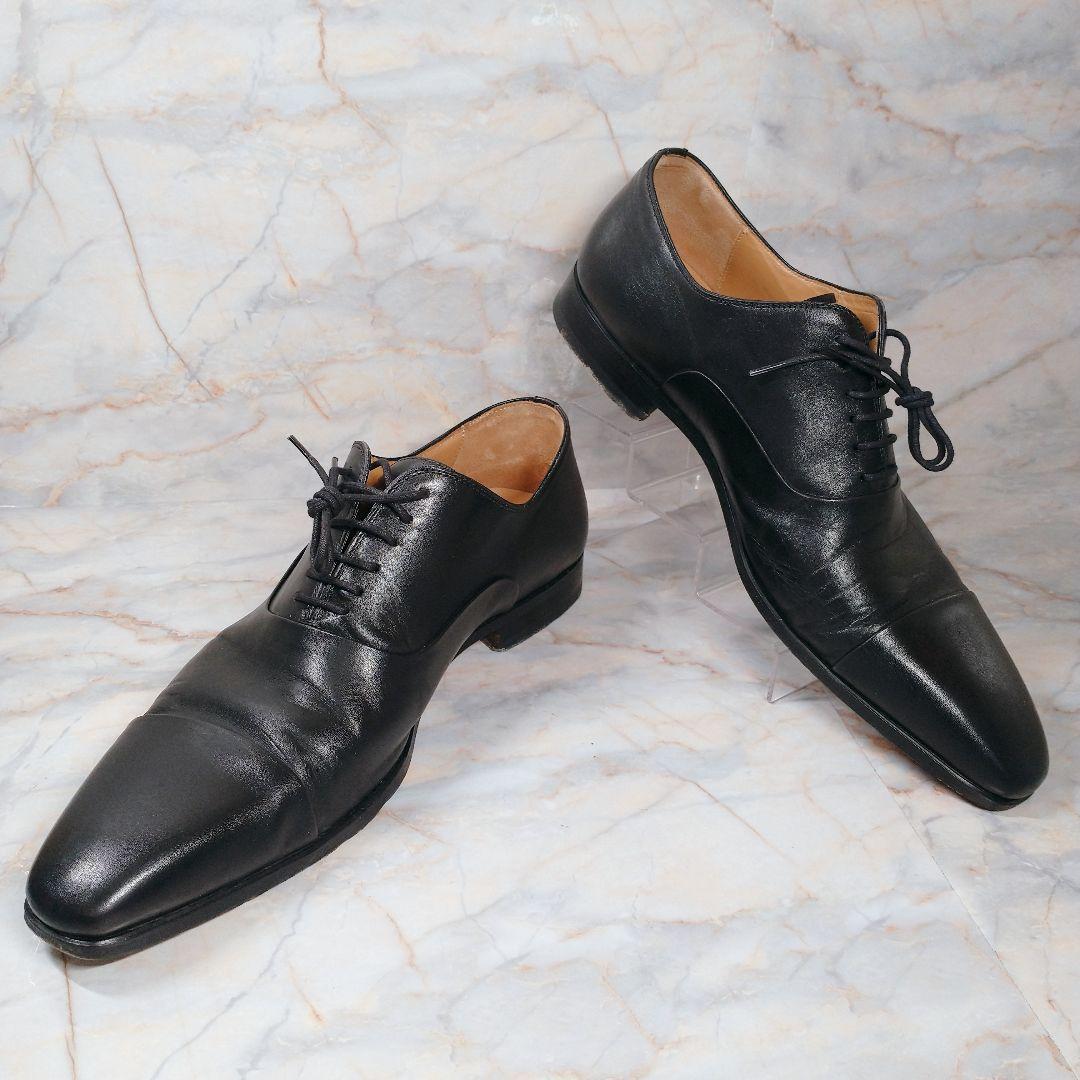 MAGNANNI 内羽根 ストレートチップ 43 黒 本革