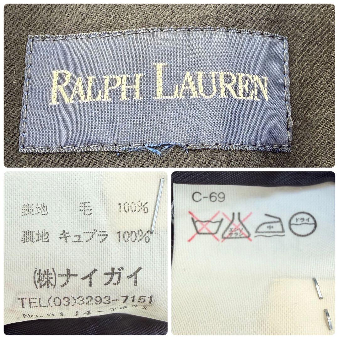 【美品】ラルフローレン 紺ブレ 金ボタン テーラードジャケット ダブル ネイビー