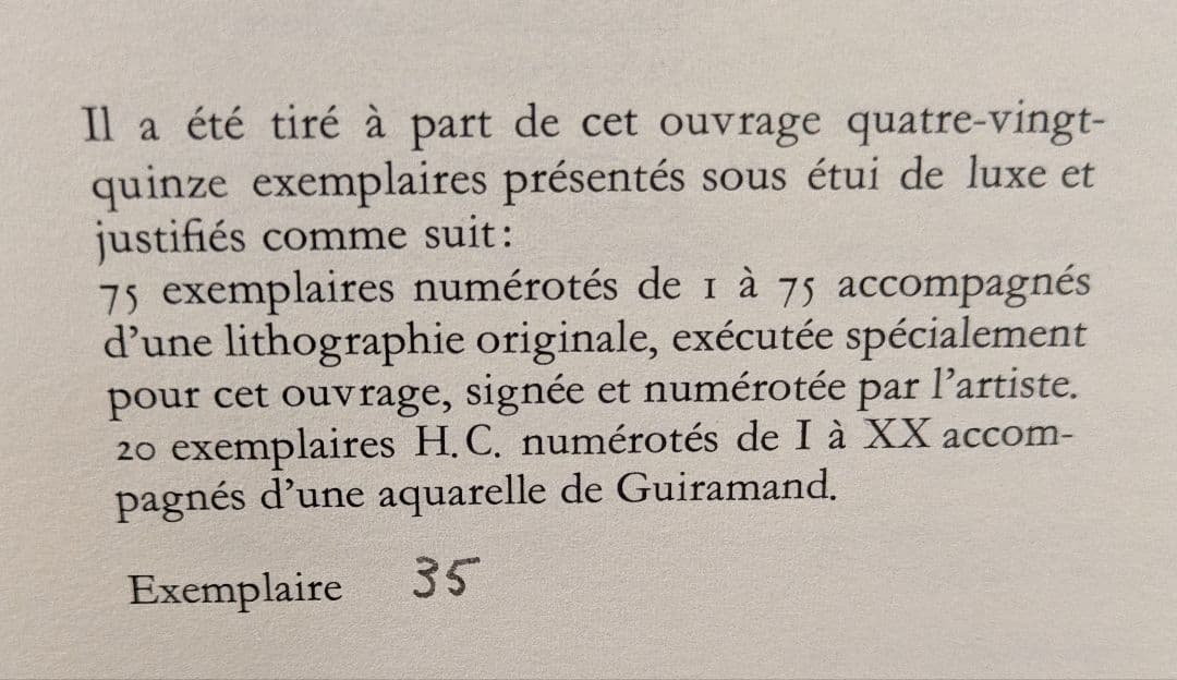 洋書 ポール・ギヤマン画集　限定75部　リトグラフ付 サイン入
