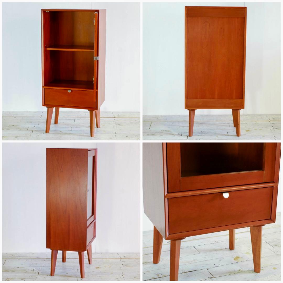 A 新品 北欧 キャビネット 飾り棚 リビング収納 ガラス 本棚 サイドボード