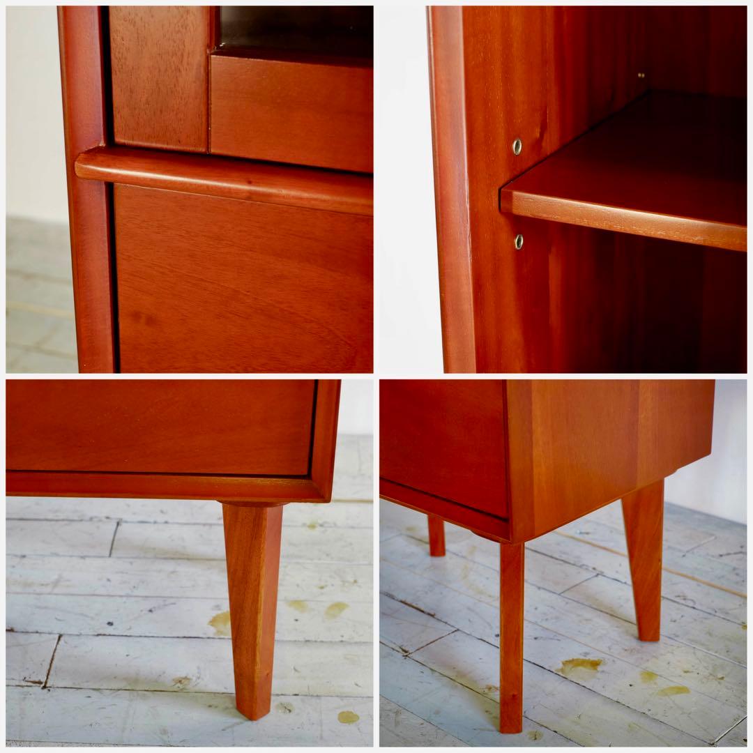 A 新品 北欧 キャビネット 飾り棚 リビング収納 ガラス 本棚 サイドボード