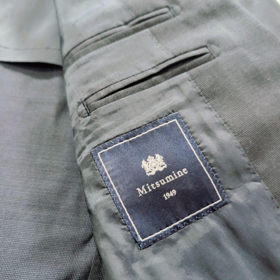 【極美品】ゼニア×ミツミネ　高級　イタリア製生地　ネイビー　L　春スーツ　式典