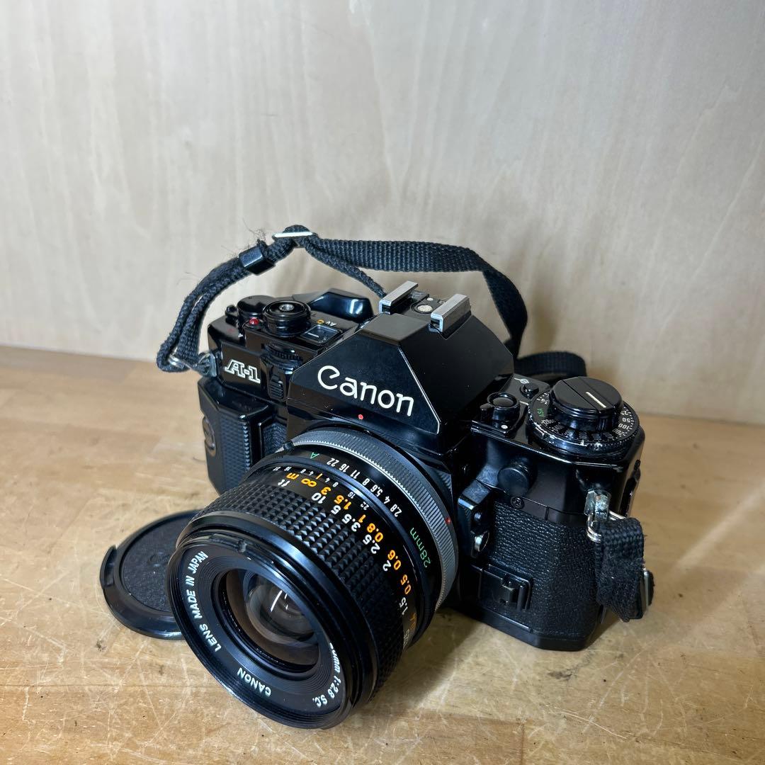 Canon A-1+FD 28mm f2.8 S.C 鳴きなし　完動美品