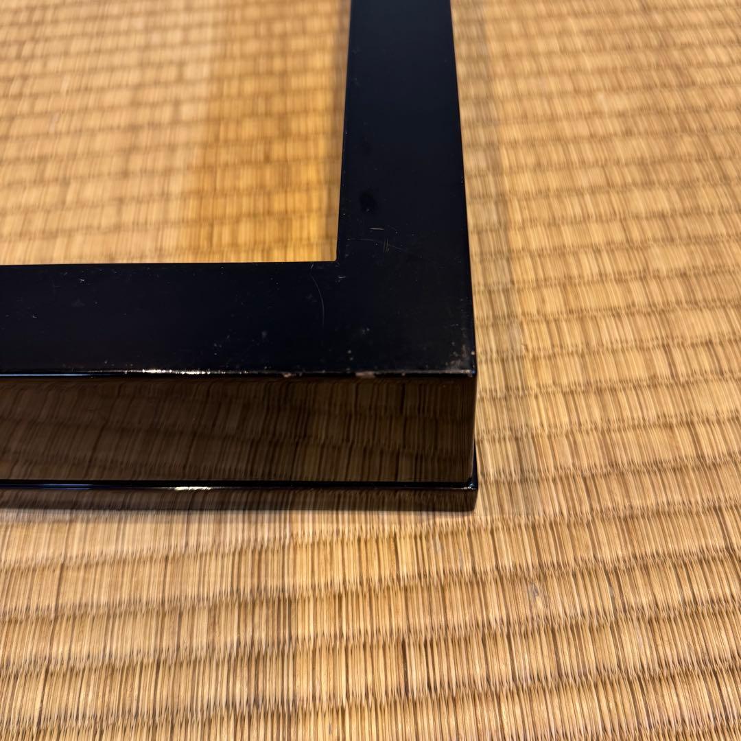 蒔絵師 細川司光 作 遠山蒔絵 炉縁 共箱 木製漆器 茶道具