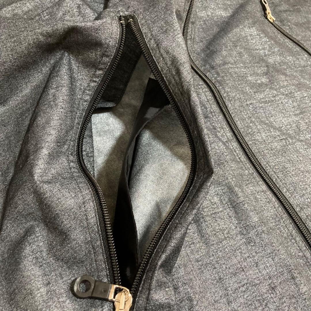 15676✨新品✨エンポリオアルマーニ デニム調 ジップ ラメ ポンチョ