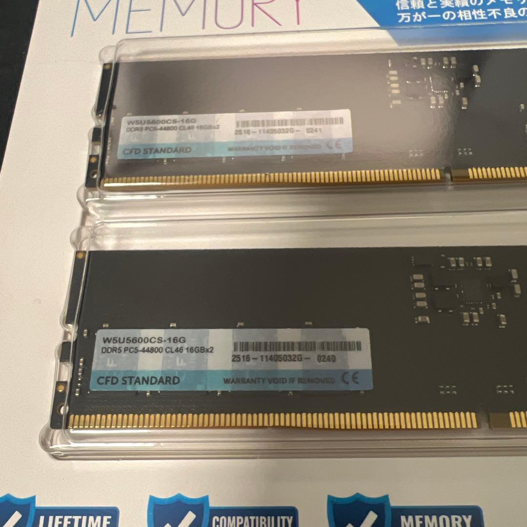 CFD DDR5 メモリ WSU5600DC-S-16G 16GBx2
