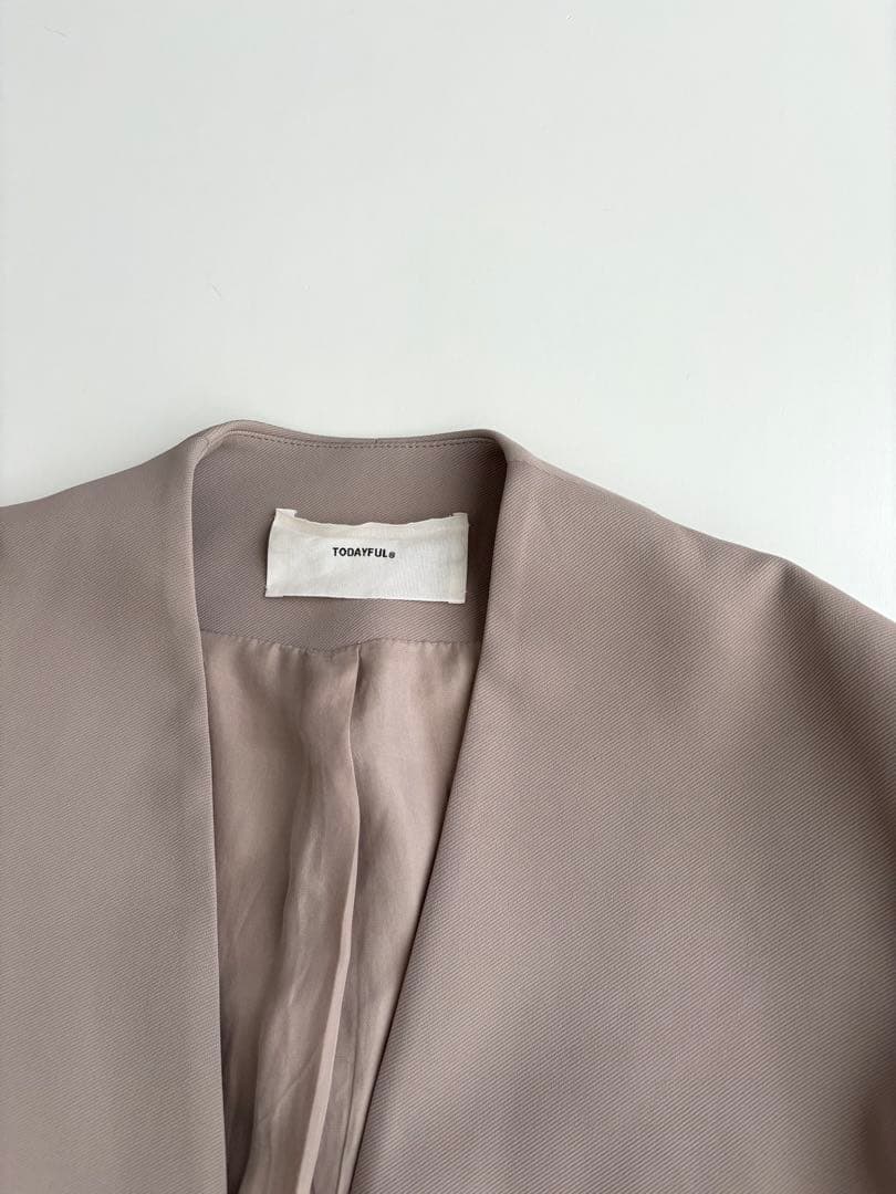 トゥデイフルTODAYFUL Collarless Twill JK ノーカラー