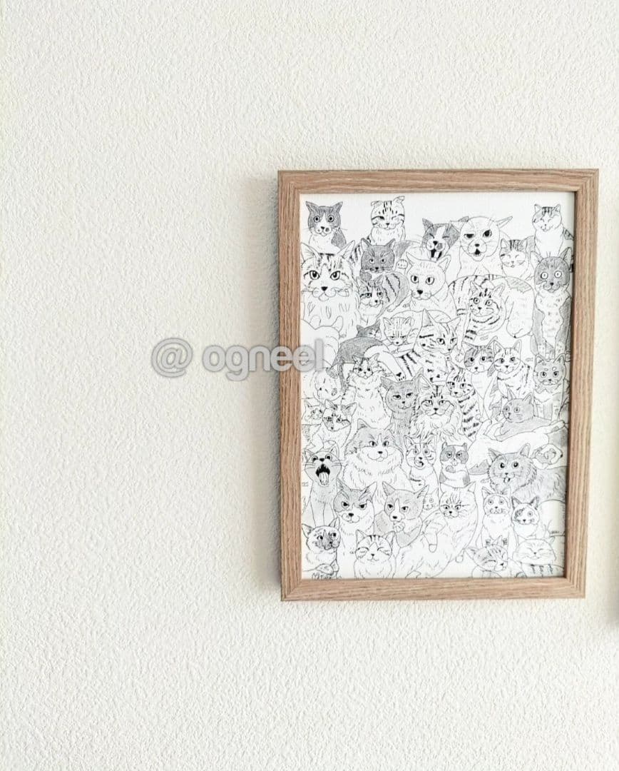 空*猫様 【第1弾　猫ちゃん大集合！】ペン画　原画　一点もの