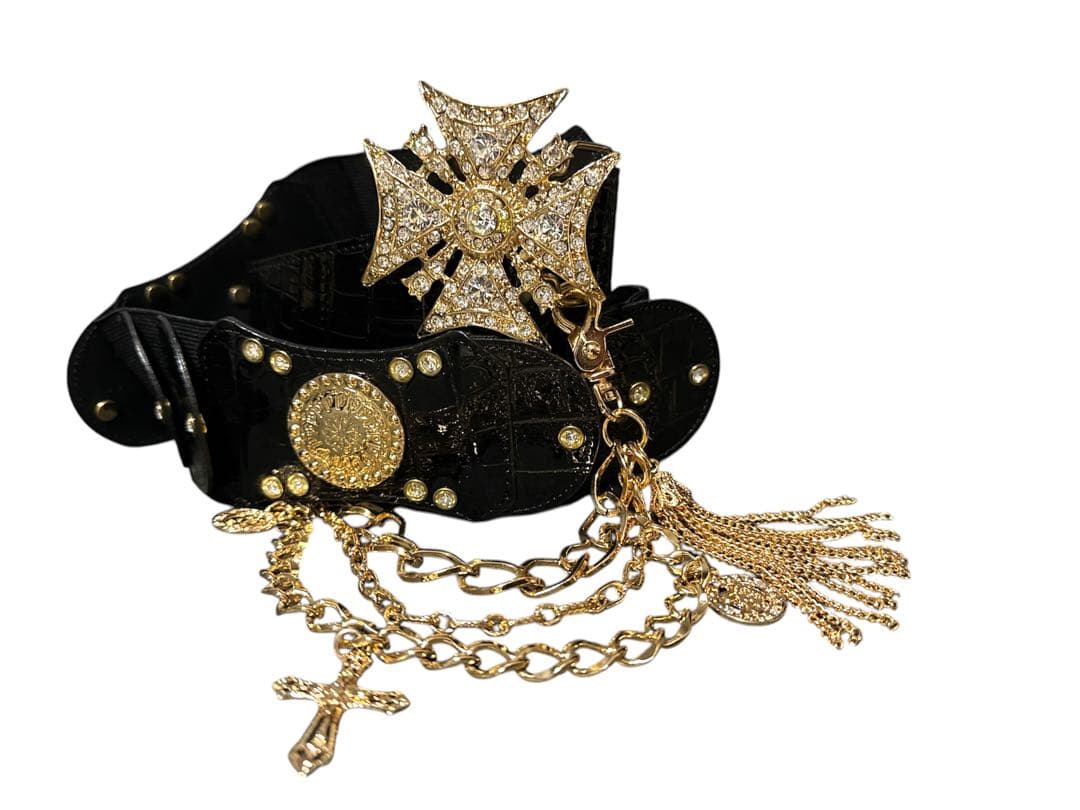 ⭐︎激レア⭐︎ 【美品】 d.i.a.　ゴールドカラー結晶バックルベルト 平成ギャル