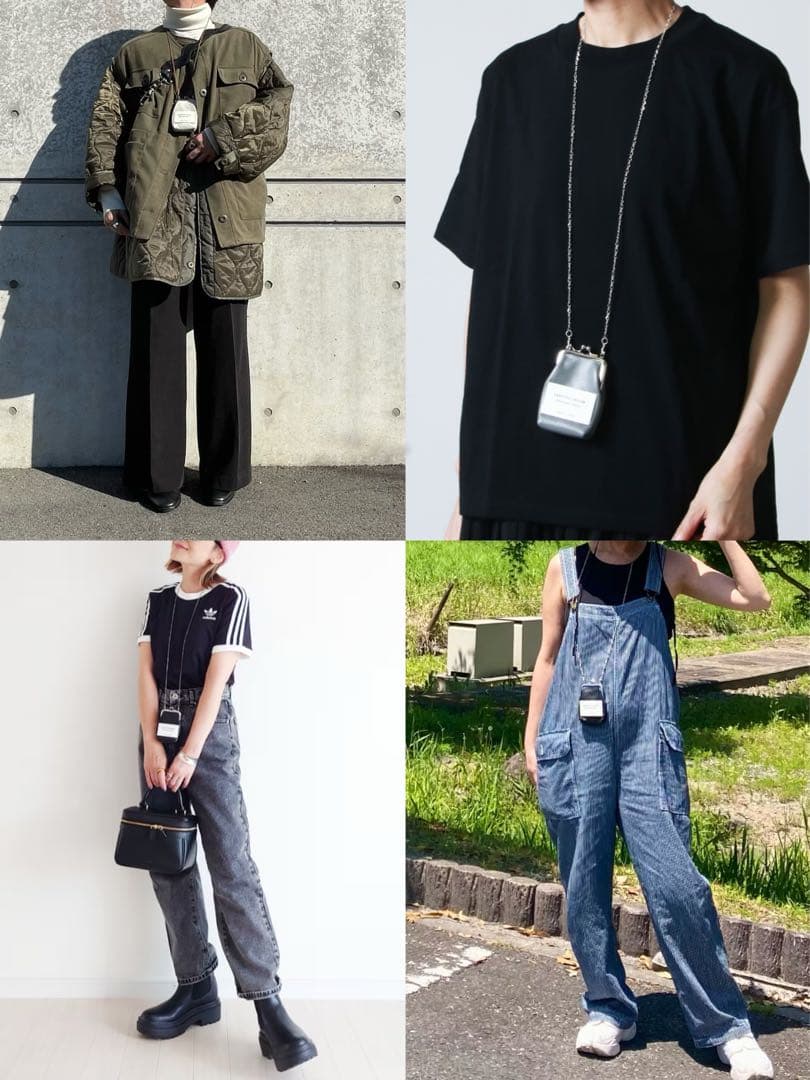 beautiful people mini clasp pouch ブラック