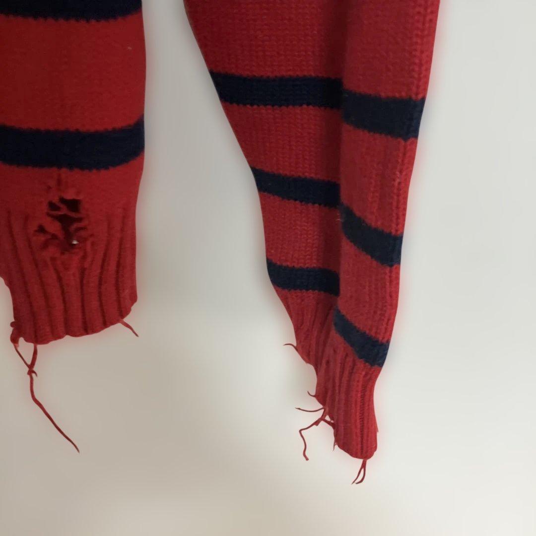 ポロ　ラルフローレン　ボーダー　ダメージ加工