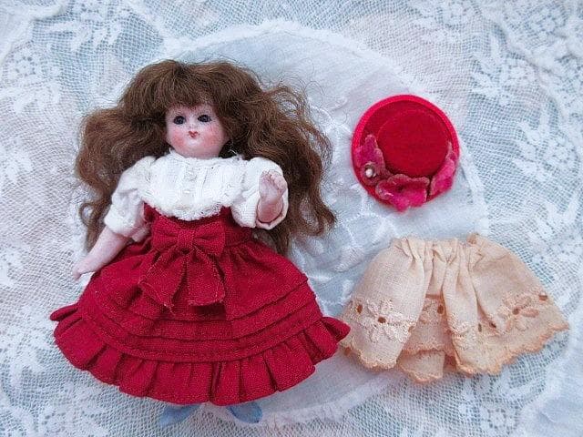 みにみに可愛い　ケストナー　アンティーク　ミニョネット　☆8.5㎝