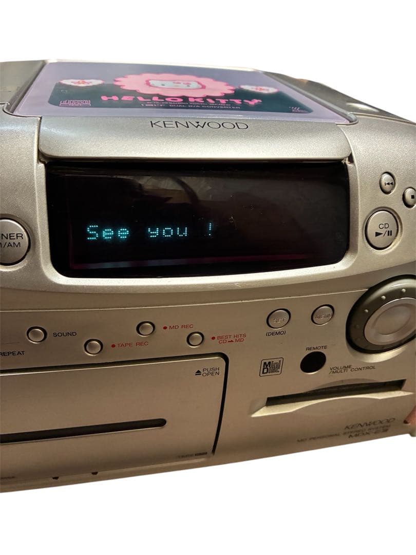 ジャンク KENWOOD ハローキティ CD MD テーププレイヤー
