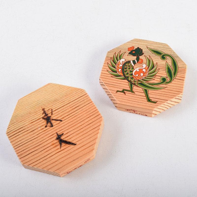 だだっこ 　繧繝文様　八角香合　東大寺　別当永慶書付　共布共箱　Z8908